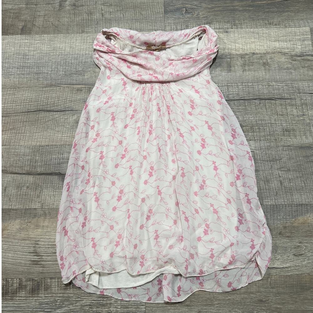 Carla Conti Italy Silk Sleeveless Cowl Neck Floral‎ Fairy Flowy Whimsical Top